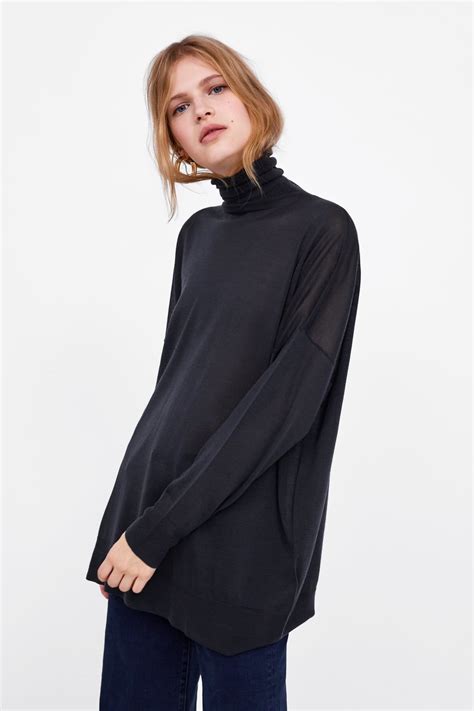 zara oversized turtleneck sweater.